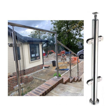 Classic handrails, outdoor steps, stairs with low handrails